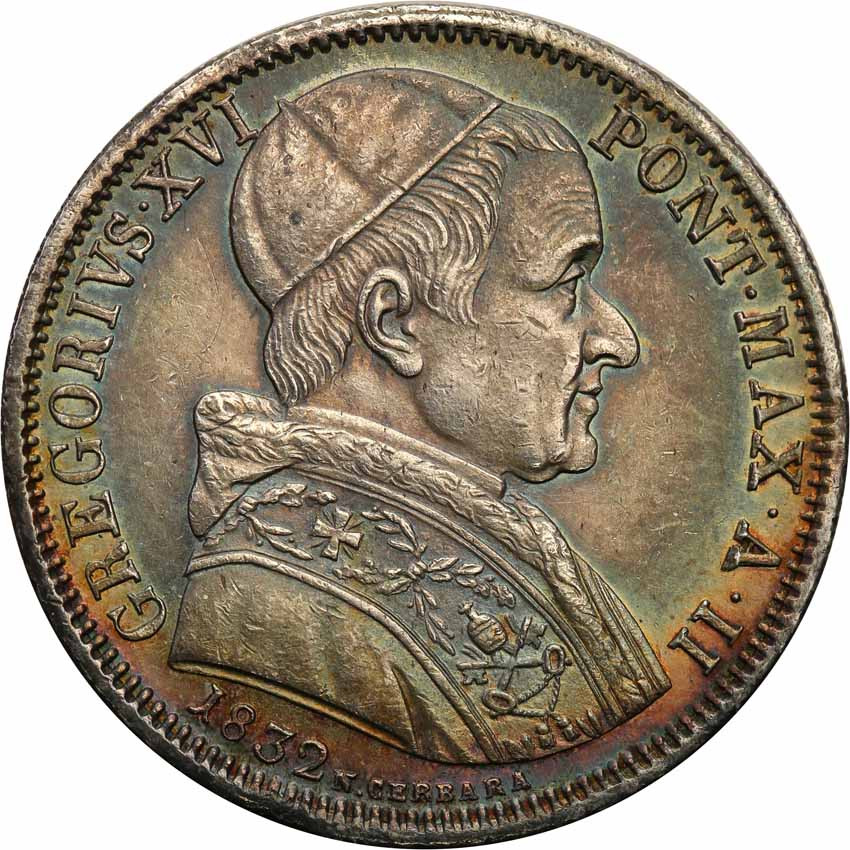Watykan, Grzegorz XVI 1831-1846, 50 Baiocchi 1832 Bolonia